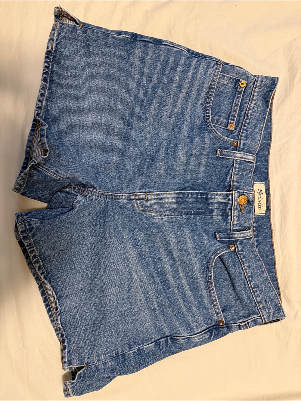 Madewell Medium Blue High-Rise Denim Jean Shorts